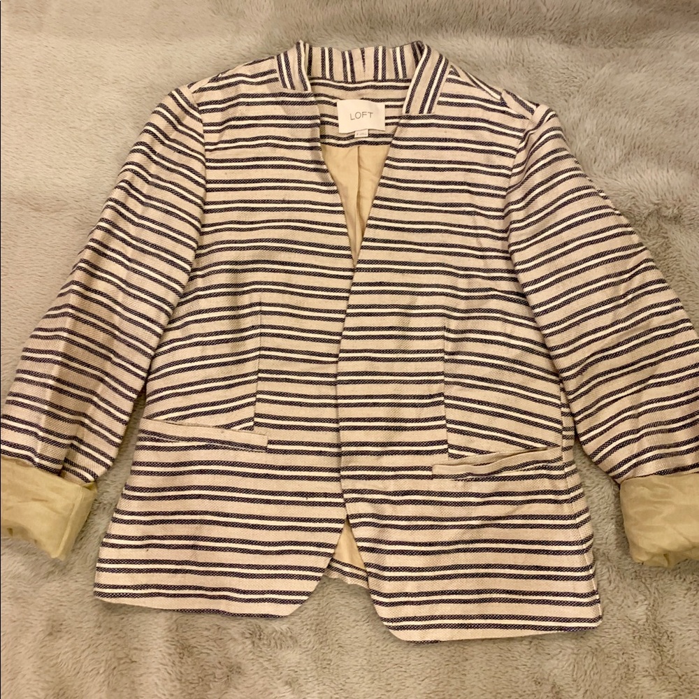 MUST GO! NWOT Loft Striped Blazer